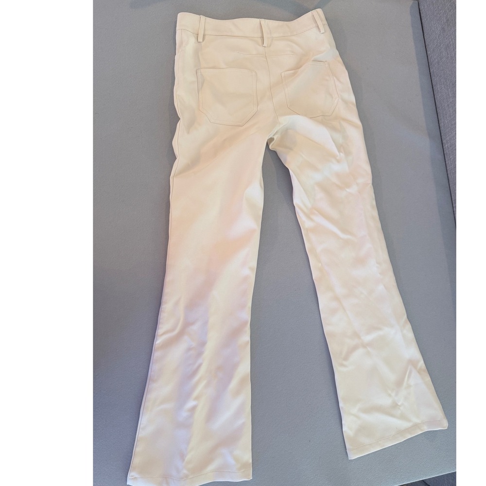 Bohme Cream High Waisted Pintuck Flare Pants Off White Small NWOT - Picture 6 of 6